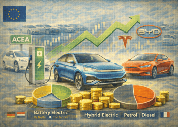 EU car sales rise 1.8% in 2025 as EVs gain share; Tesla suffers sharp drop